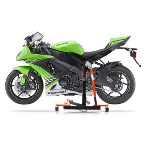 Manøvreringshjelp egnet for Kawasaki ZX-10R 08-10 orange - for garasje, sidestativ og hovedstativ, 300 kg
