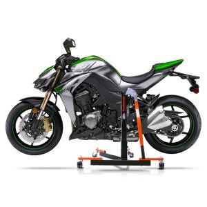 Manøvreringshjelp egnet for Kawasaki Z 1000 14-20 orange - for garasje, sidestativ og hovedstativ, 300 kg