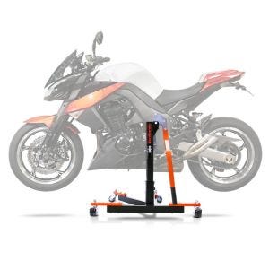Sentralstativ egnet for Kawasaki Z 1000 10-13 oransje motorsykkeljekk ConStands Power-Evo