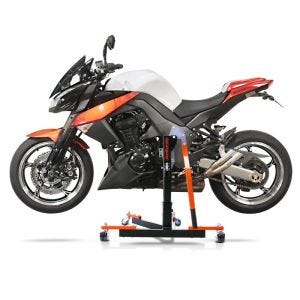 Manøvreringshjelp egnet for Kawasaki Z 1000 10-13 oransje - for garasje, sidestativ og hovedstativ, 300 kg