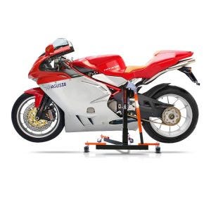 Manøvreringshjelp egnet for MV Agusta F4 1078 R / RR 312 07-09 oransje - for garasje, sidestativ og hovedstativ, 300 kg