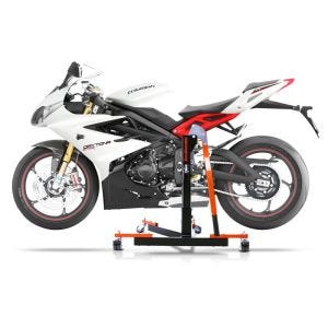 Manøvreringshjelp egnet for Triumph Daytona 675 / R 06-16 orange - for garasje, sidestativ og hovedstativ, 300 kg