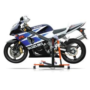 Manøvreringshjelp egnet for Suzuki GSX-R 1000 03-04 oransje - for garasje, sidestativ og hovedstativ, 300 kg