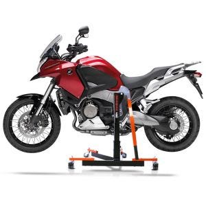 Manøvreringshjelp egnet for Honda Crosstourer 12-20 orange - for garasje, sidestativ og hovedstativ, 300 kg