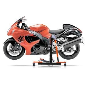 Manøvreringshjelp egnet for Suzuki Hayabusa GSX-R 1300 08-24 oransje - for garasje, sidestativ og hovedstativ, 300 kg