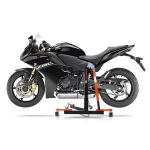 Manøvreringshjelp egnet for Honda CBR 600 F 11-13 oransje - for garasje, sidestativ og hovedstativ, 300 kg