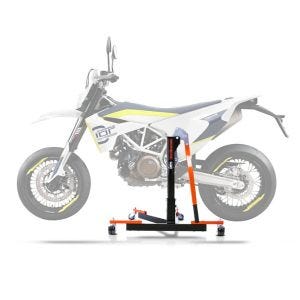 Sentralstativ egnet for Husqvarna 701 Supermoto 15-24 oransje motorsykkeljekk ConStands Power-Evo
