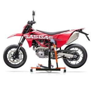 Manøvreringshjelp egnet for Gas Gas SM 700 Supermoto 22-24 orange - for garasje, sidestativ og hovedstativ, 300 kg