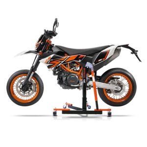 Manøvreringshjelp egnet for KTM 690 SMC / R 08-16 orange - for garasje, sidestativ og hovedstativ, 300 kg