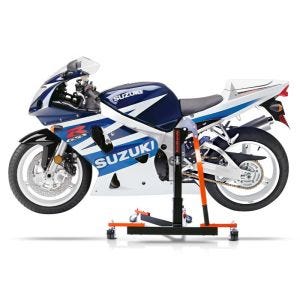 Manøvreringshjelp egnet for Suzuki GSX-R 600 01-03 oransje - for garasje, sidestativ og hovedstativ, 300 kg