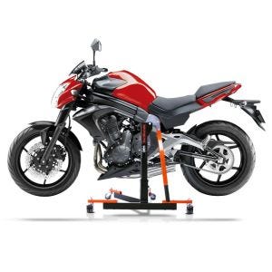 Manøvreringshjelp egnet for Kawasaki ER-6n 12-16 orange - for garasje, sidestativ og hovedstativ, 300 kg