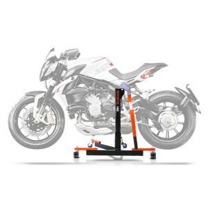 Sentralstativ egnet for MV Agusta Brutale 800 Dragster/RR/RC/SCS/Rosso 14-24 oransje motorsykkeljekk ConStands Power-Evo