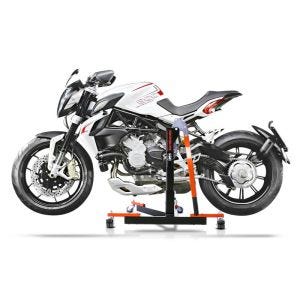 Manøvreringshjelp egnet for MV Agusta Brutale 800 Dragster/RR/RC/SCS/Rosso 14-24 orange - for garasje, sidestativ og hovedstativ, 300 kg