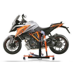 Manøvreringshjelp egnet for KTM 1290 Super Duke GT 16-20 orange - for garasje, sidestativ og hovedstativ, 300 kg