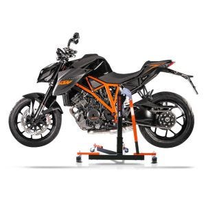 Manøvreringshjelp egnet for KTM 1290 Super Duke / R 14-16 orange - for garasje, sidestativ og hovedstativ, 300 kg