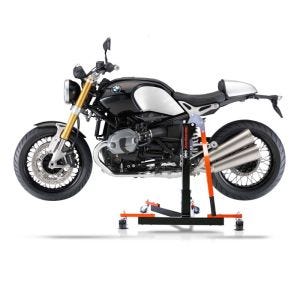 Manøvreringshjelp egnet for BMW R NineT 14-23 oransje - for garasje, sidestativ og hovedstativ, 300 kg