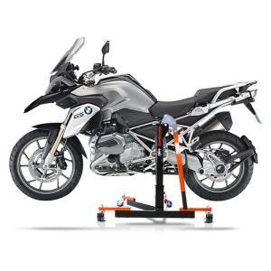 Manøvreringshjelp egnet for BMW R 1200 GS 2013-2018 oransje - for garasje, sidestativ og hovedstativ, 300 kg