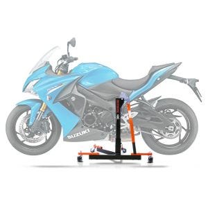 Sentralstativ egnet for Suzuki GSX-S 1000 F 15-21 oransje motorsykkeljekk ConStands Power-Evo