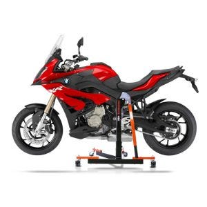 Manøvreringshjelp egnet for BMW S 1000 XR 15-19 oransje - for garasje, sidestativ og hovedstativ, 300 kg