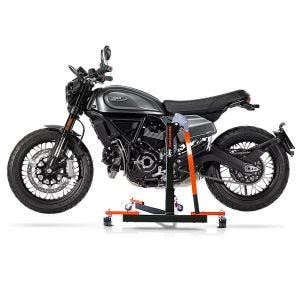 Manøvreringshjelp egnet for Ducati Scrambler Nightshift 21-24 orange - for garasje, sidestativ og hovedstativ, 300 kg