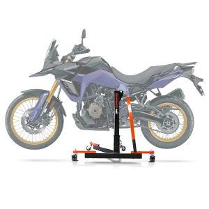 Sentralstativ egnet for Suzuki V-Strom 800 23-24 oransje motorsykkeljekk ConStands Power-Evo