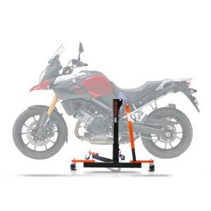 Sentralstativ egnet for Suzuki V-Strom 1000 14-19 oransje motorsykkeljekk ConStands Power-Evo