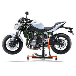 Manøvreringshjelp egnet for Kawasaki Z 650 17-24 orange - for garasje, sidestativ og hovedstativ, 300 kg
