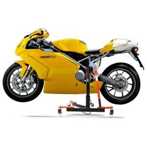 Manøvreringshjelp egnet for Ducati 749 / 999 03-07 oransje - for garasje, sidestativ og hovedstativ, 300 kg