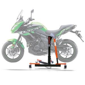 Sentralstativ egnet for Kawasaki Versys 650 06-25 oransje motorsykkeljekk ConStands Power-Evo
