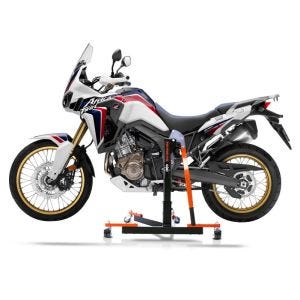 Manøvreringshjelp egnet for Honda Africa Twin CRF 1000 L 16-19 oransje - for garasje, sidestativ og hovedstativ, 300 kg
