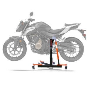 Sentralstativ egnet for Honda CB 500 F 16-18 oransje motorsykkeljekk ConStands Power-Evo
