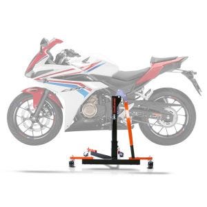 Sentralstativ egnet for Honda CBR 500 R 16-18 oransje motorsykkeljekk ConStands Power-Evo
