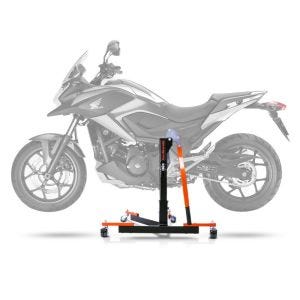 Sentralstativ egnet for Honda NC 750 S / X 14-25 DCT oransje motorsykkeljekk ConStands Power-Evo