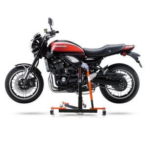 Manøvreringshjelp egnet for Kawasaki Z 900 RS / Cafe 18-24 orange - for garasje, sidestativ og hovedstativ, 300 kg