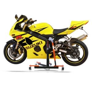 Manøvreringshjelp egnet for Suzuki GSX-R 600 / 750 04-05 orange - for garasje, sidestativ og hovedstativ, 300 kg