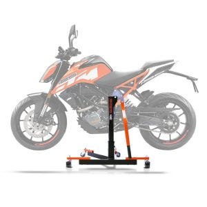 Sentralstativ egnet for KTM 125 / 390 Duke 17-23 oransje motorsykkeljekk ConStands Power-Evo