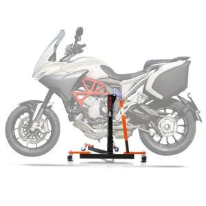 Sentralstativ egnet for MV Agusta Turismo Veloce 14-25 oransje motorsykkeljekk ConStands Power-Evo