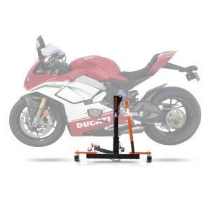 Sentralstativ egnet for Ducati Panigale V4 Speciale 19-21 oransje motorsykkeljekk ConStands Power-Evo