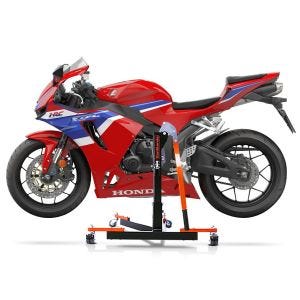 Manøvreringshjelp egnet for Honda CBR 600 RR 2024 oransje - for garasje, sidestativ og hovedstativ, 300 kg