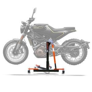 Sentralstativ egnet for Husqvarna Svartpilen 401 17-24 oransje motorsykkeljekk ConStands Power-Evo