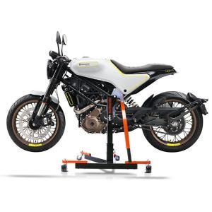 Manøvreringshjelp egnet for Husqvarna Vitpilen 401 17-24 oransje - for garasje, sidestativ og hovedstativ, 300 kg