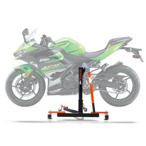 Sentralstativ egnet for Kawasaki Ninja 400 18-20 oransje motorsykkeljekk ConStands Power-Evo