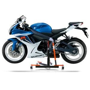 Manøvreringshjelp egnet for Suzuki GSX-R 600 11-16 orange - for garasje, sidestativ og hovedstativ, 300 kg