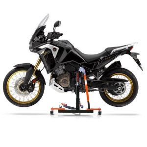 Manøvreringshjelp egnet for Honda Africa Twin Adventure Sports 1100 20-23 oransje - for garasje, sidestativ og hovedstativ, 300 kg