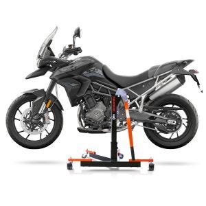 Manøvreringshjelp egnet for Triumph Tiger 900 / GT / Rally 20-24 orange - for garasje, sidestativ og hovedstativ, 300 kg
