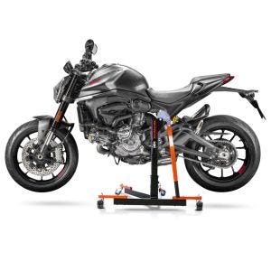 Manøvreringshjelp egnet for Ducati Monster 937 21-24 orange - for garasje, sidestativ og hovedstativ, 300 kg