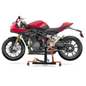 Manøvreringshjelp egnet for Triumph Speed Triple 1200 RR 22-23 orange - for garasje, sidestativ og hovedstativ, 300 kg