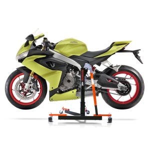 Manøvreringshjelp egnet for Aprilia RS 660 20-24 oransje - for garasje, sidestativ og hovedstativ, 300 kg