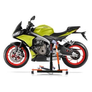 Manøvreringshjelp egnet for Aprilia Tuono 660 / Factory 20-24 orange - for garasje, sidestativ og hovedstativ, 300 kg