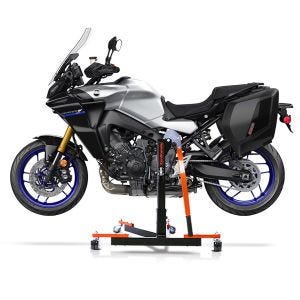 Manøvreringshjelp egnet for Yamaha Tracer 9 / GT 21-24 orange - for garasje, sidestativ og hovedstativ, 300 kg